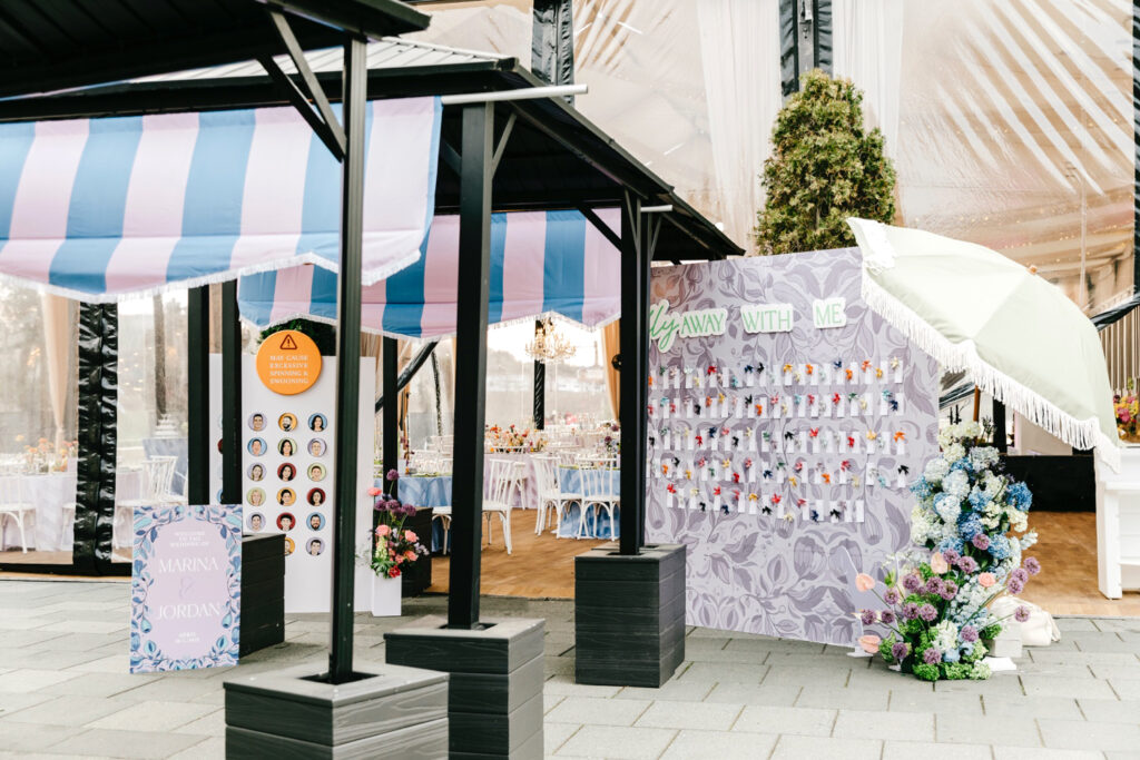 unique & colorful spring Philadelphia wedding reception at Cescaphe's Water Works by Emily Wren Photography