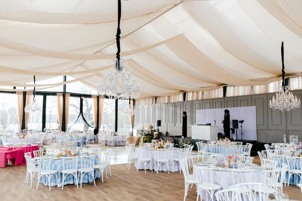 Cescaphe Water Works wedding reception details by Emily Wren Photography