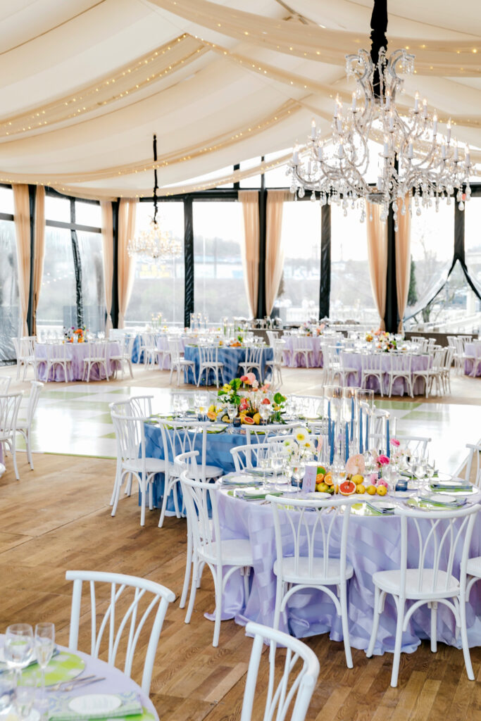 unique & vibrant wedding reception at Philadelphia's Water Works