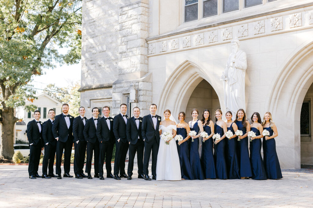 New Jersey wedding party at St Paul's Catholic Church by Emily Wren Photography