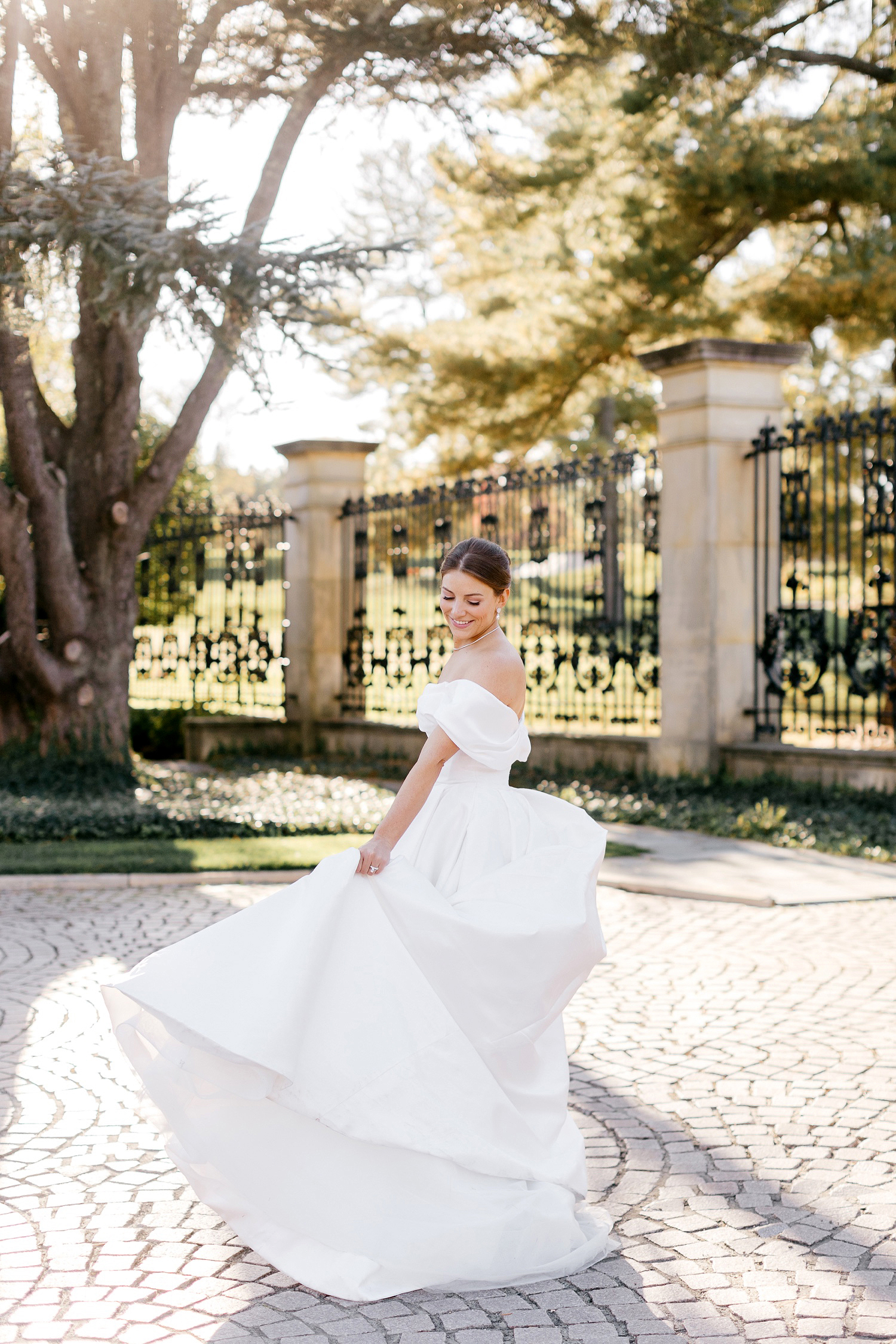 portrait of New Jersey bride on her fall wedding day at Jasna Polana by Emily Wren Photography