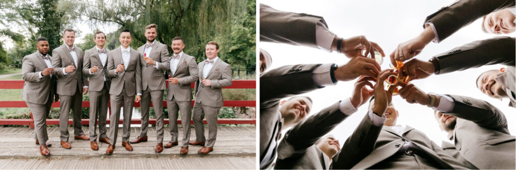 Pennsylvania groom with his groomsmen by Emily Wren Photography