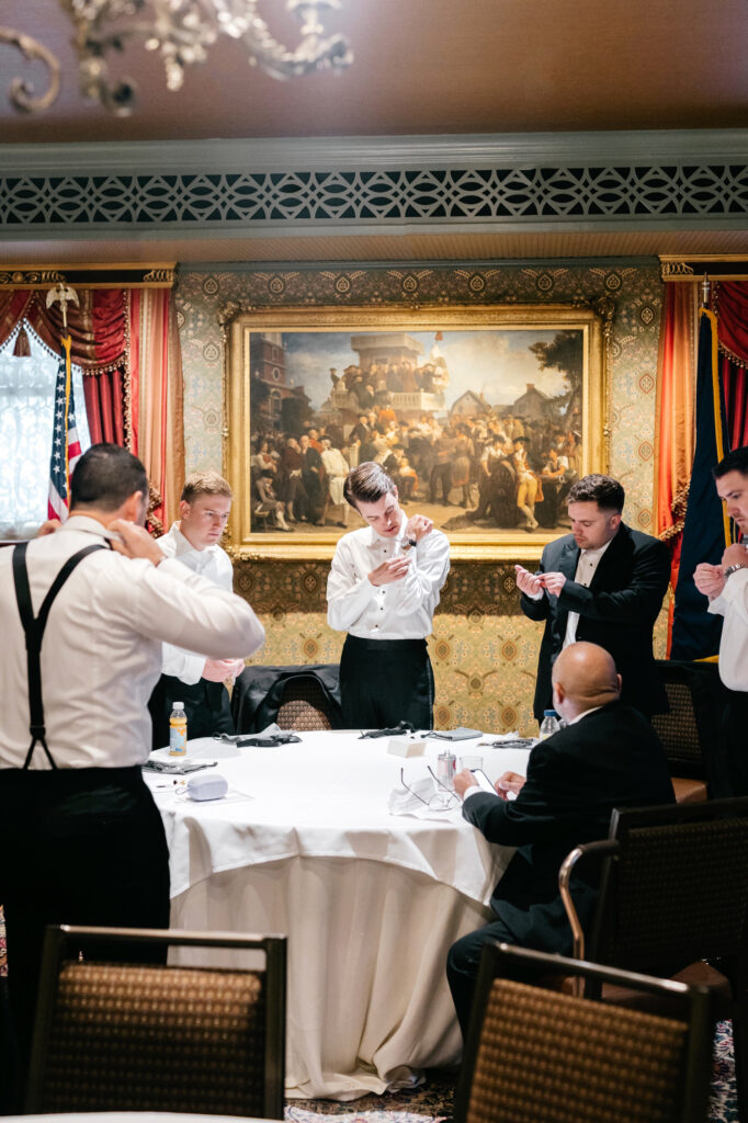 Philadelphia groom getting ready for his wedding day at The Union League