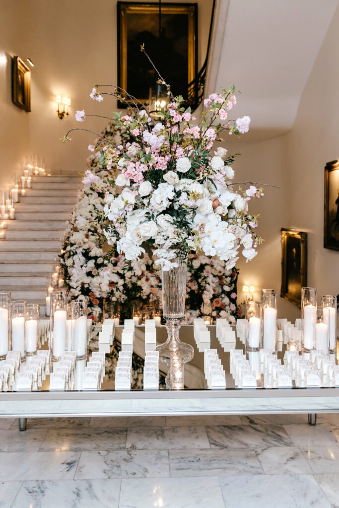 luxurious wedding reception seating chart