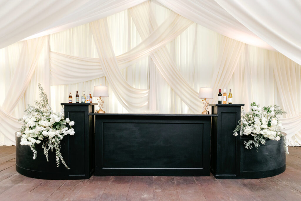 Tyler Gardens reception bar by Emily Wren Photography