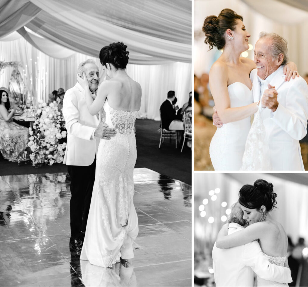 father daughter dance at Pennsylvania white tent wedding reception