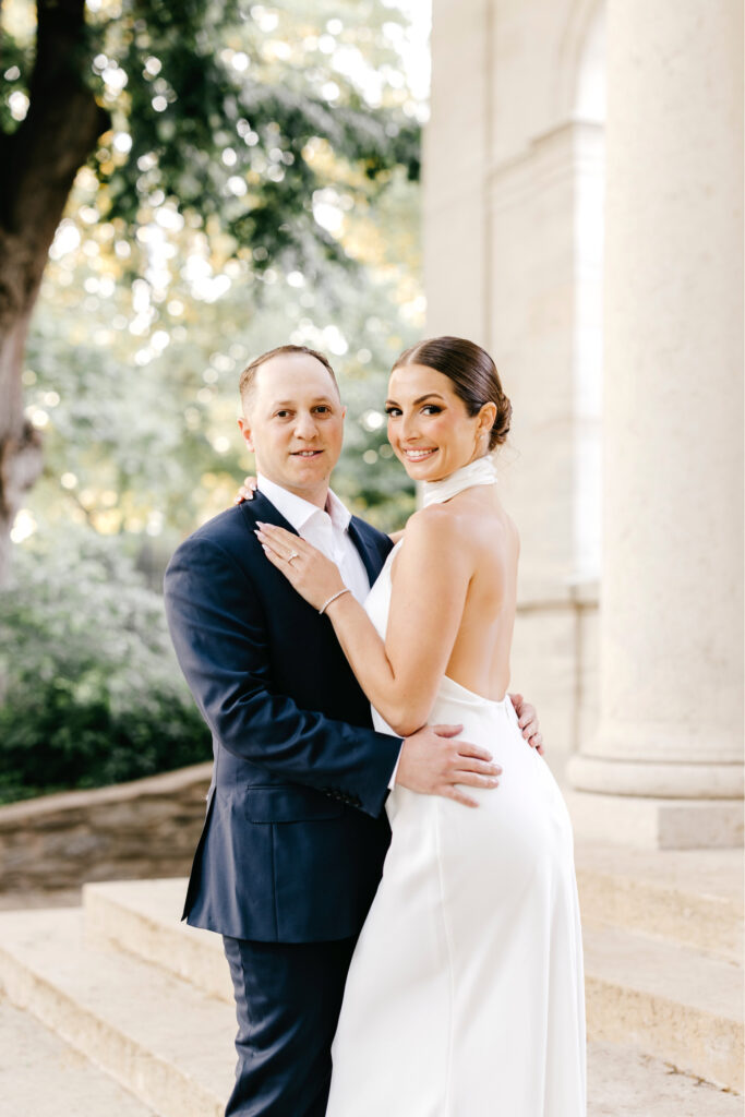 summer engagement photo session at the Rodin Museum
