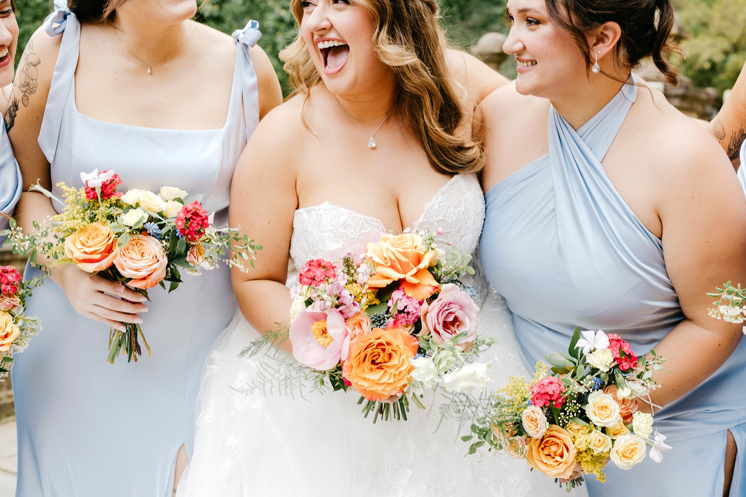 colorful spring bridal floral bouquets