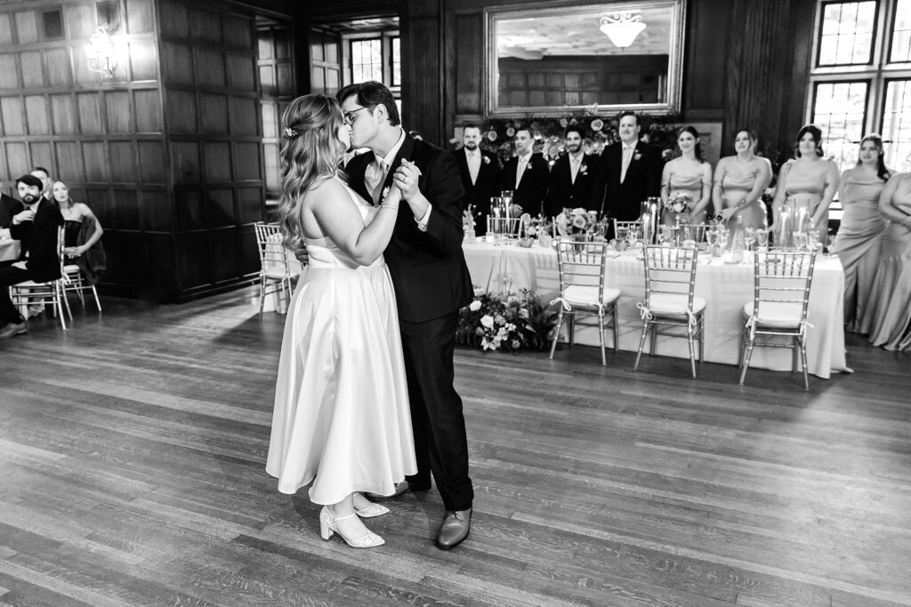 bride & groom's first dance at their Spring Philadelphia wedding reception