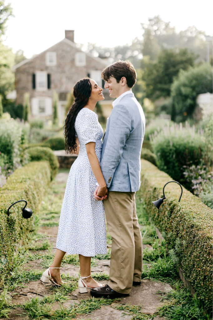 romantic Chester County, PA summer engagement session
