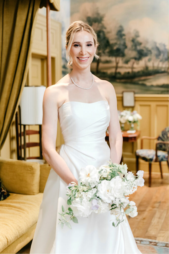 elegant bridal portrait at The Vanderbilt by luxurious wedding photographer Emily Wren Photography