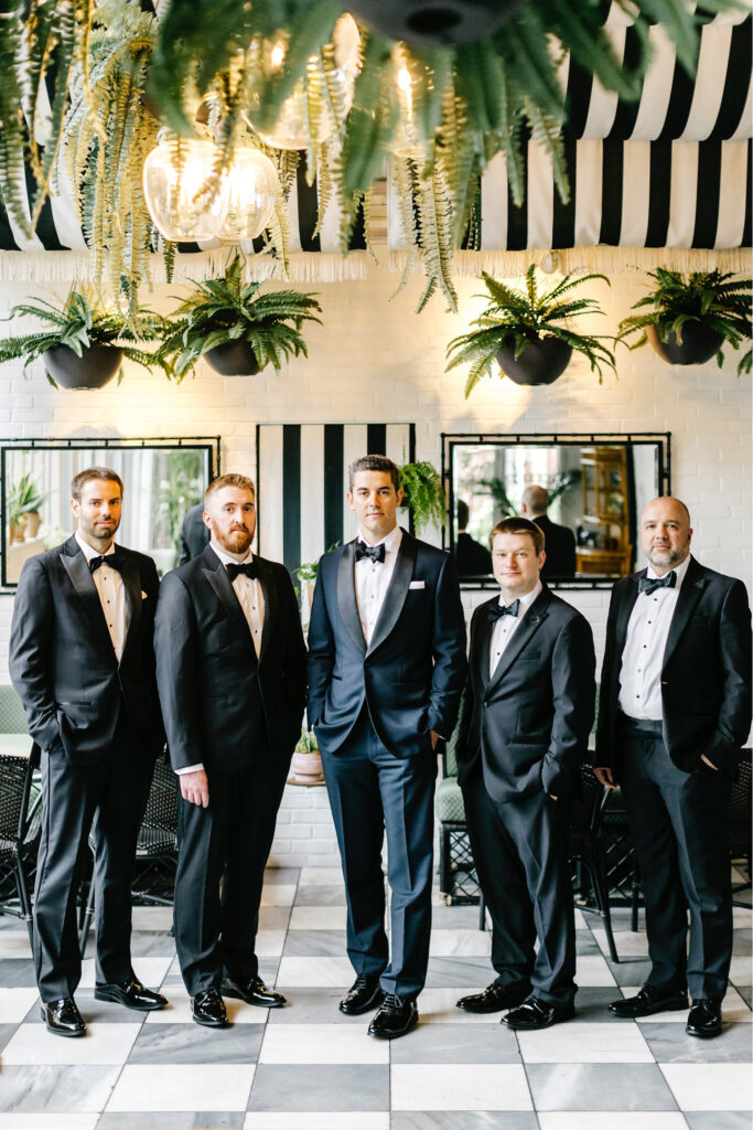 Rhode Island groom with his groomsmen by Emily Wren Photography