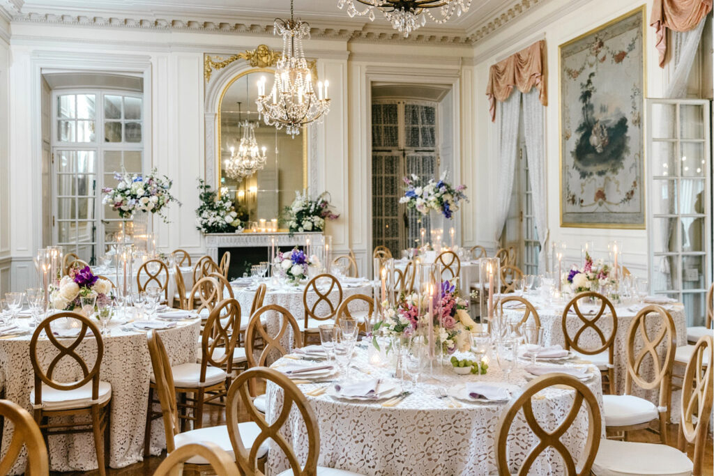 elegant wedding reception details at Glen Manor House by Emily Wren Photography