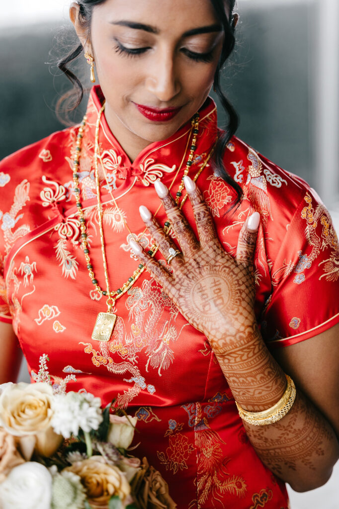 Philadelphia Indian bride with her mendhi by Emily Wren Photography