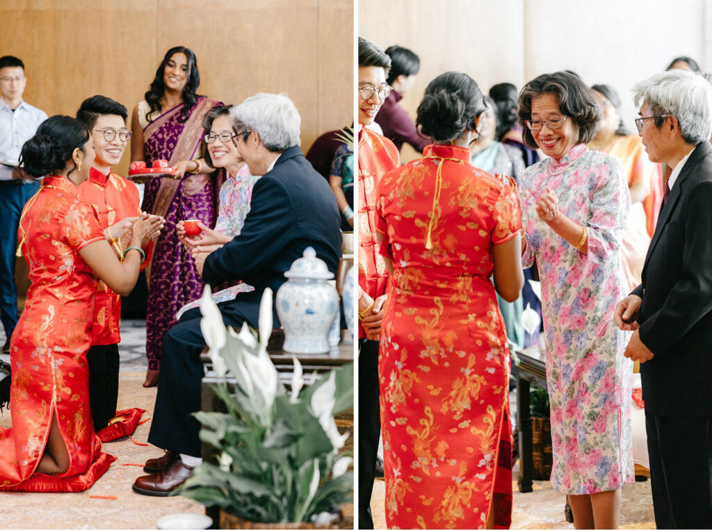 Taiwanese tea ceremony at the Loews Hotel in Philadelphia during multicultural wedding weekend