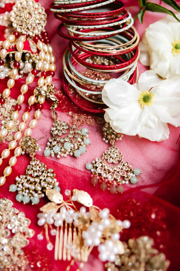 Sangeet bridal details by Philadelphia wedding photographer Emily Wren Photography