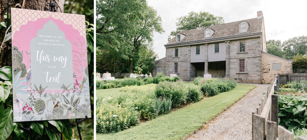 Sangeet ceremony at Philadelphia's Bartram's Garden