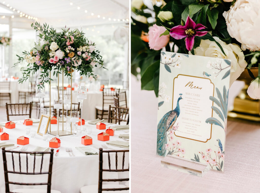 Sangeet menu by Emily Wren Photography