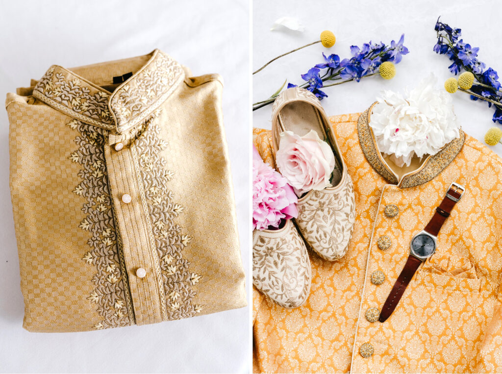 groom's traditional wedding outfit by Emily Wren Photography