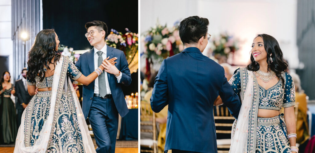 multicultural bride & groom's first dance at their Philadelphia wedding reception