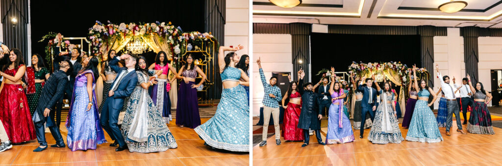 traditional multicultural dance performance at Philadelphia Loews Hotel wedding reception