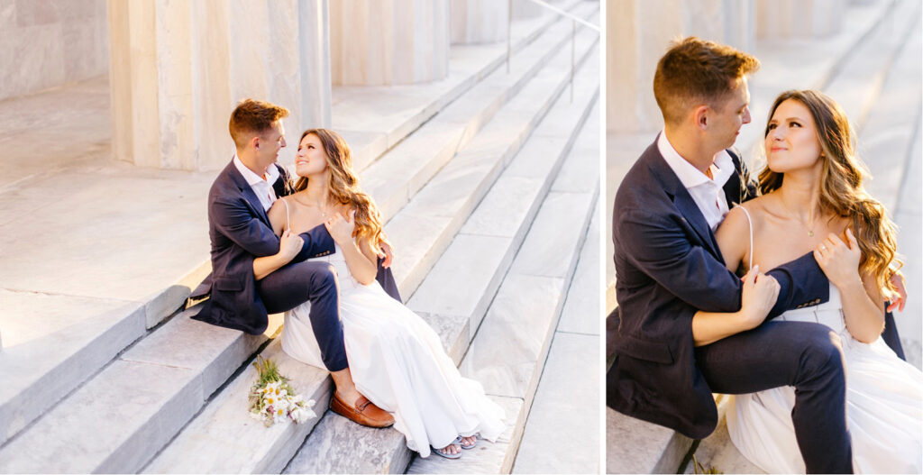 summer golden hour engagement portraits by Philadelphia photographer Emily Wren Photography