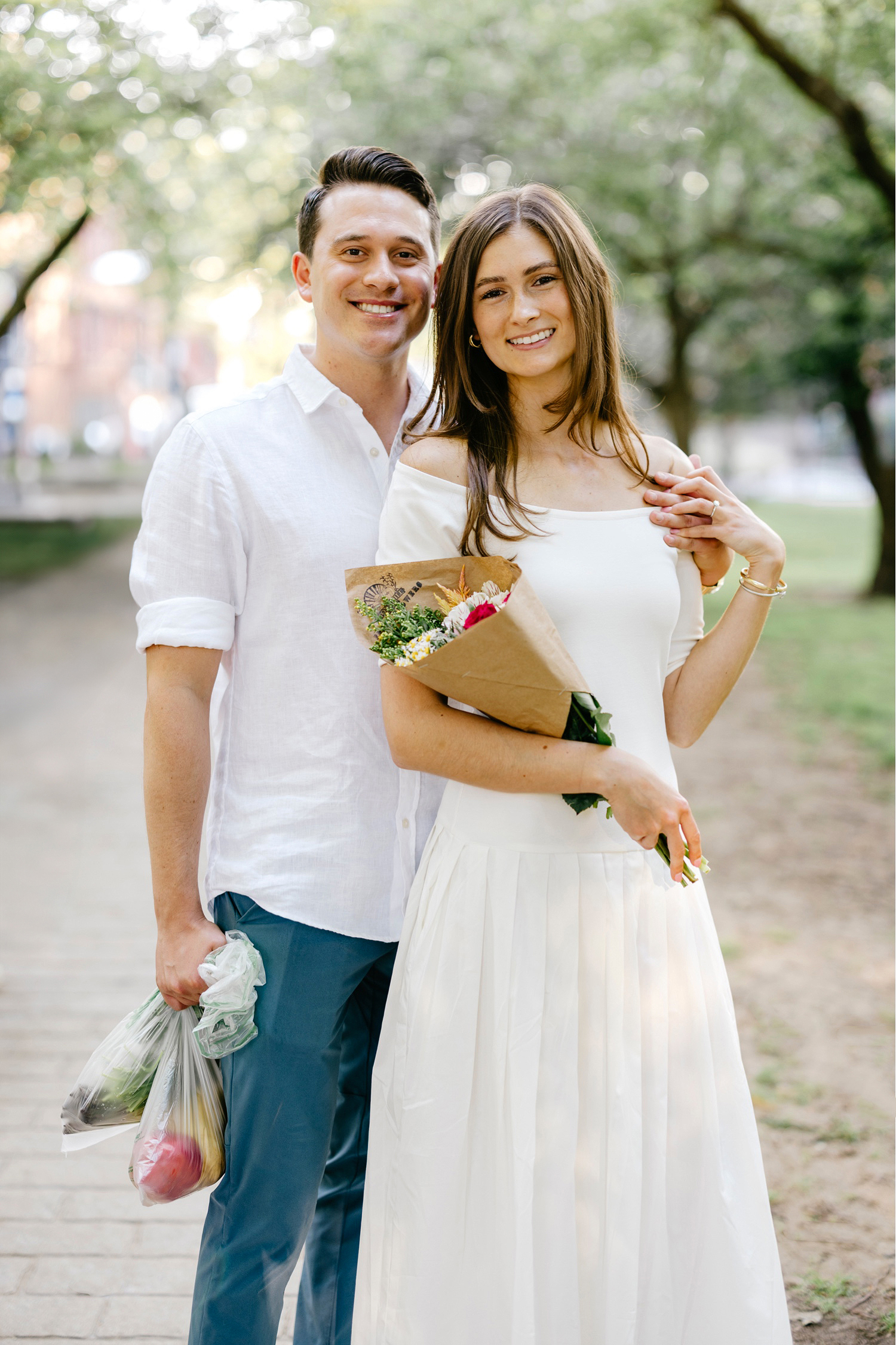 New Jersey engagement photos at the Farmers market by Emily Wren Photography