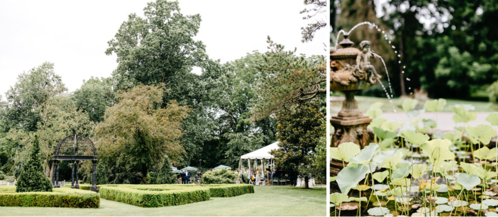 cocktail hour at The Inn at Barley Sheaf on a summer wedding day by Philadelphia wedding photographer Emily Wren Photography