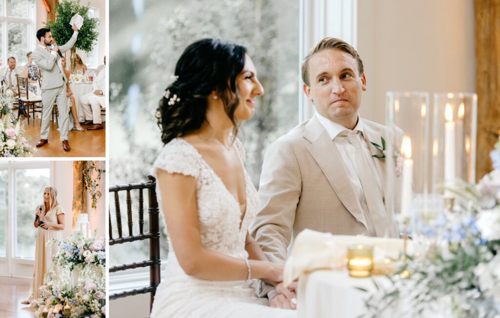 wedding party speeches at summer wedding reception in Philadelphia, Pennsylvania