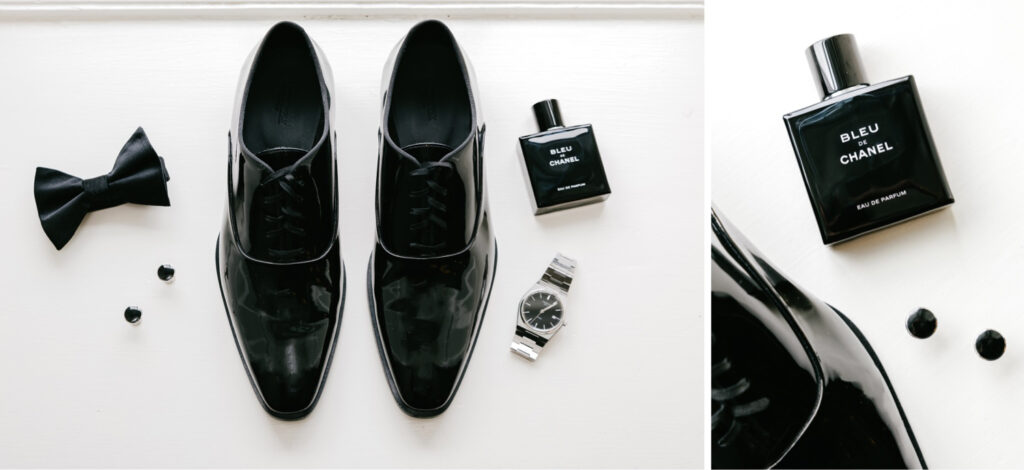 groom's getting ready details by luxurious wedding photographer Emily Wren Photography