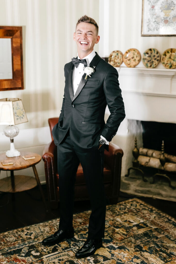 portrait of Philadelphia groom on his wedding day by Emily Wren Photography