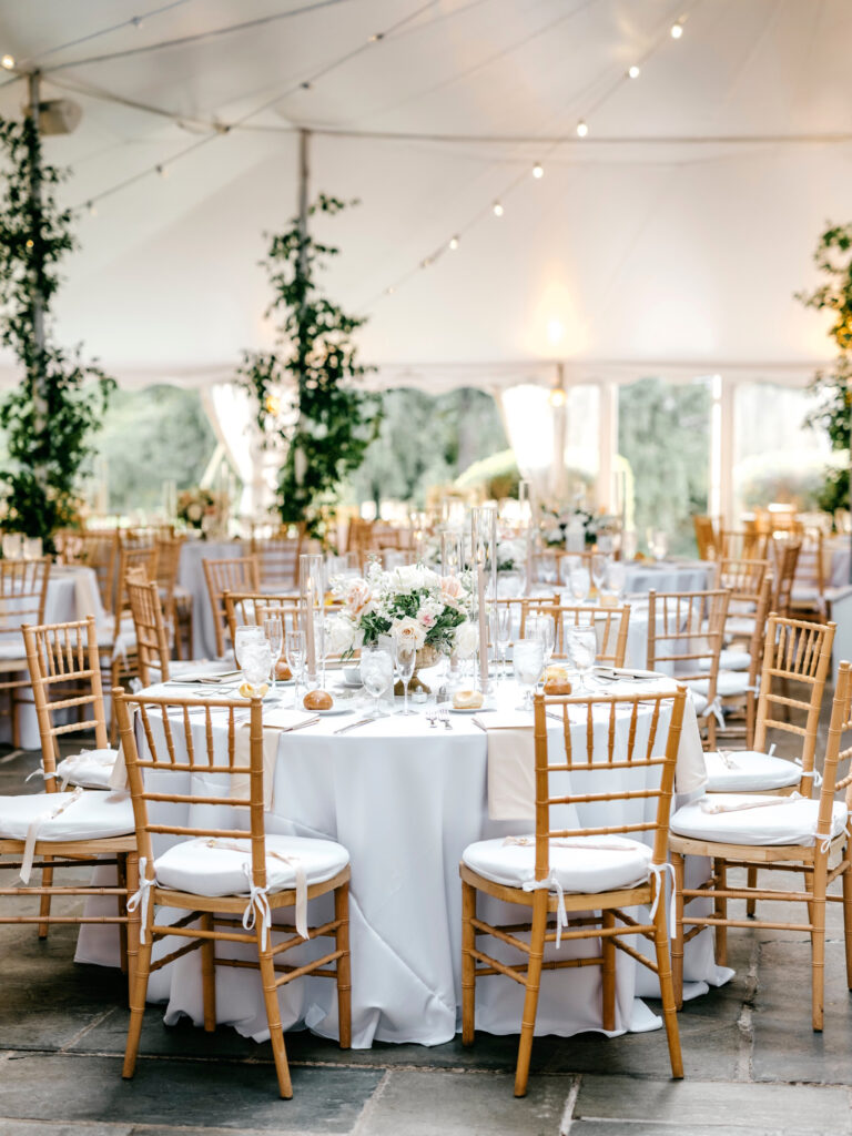 Summer garden wedding reception decor by Emily Wren Photography