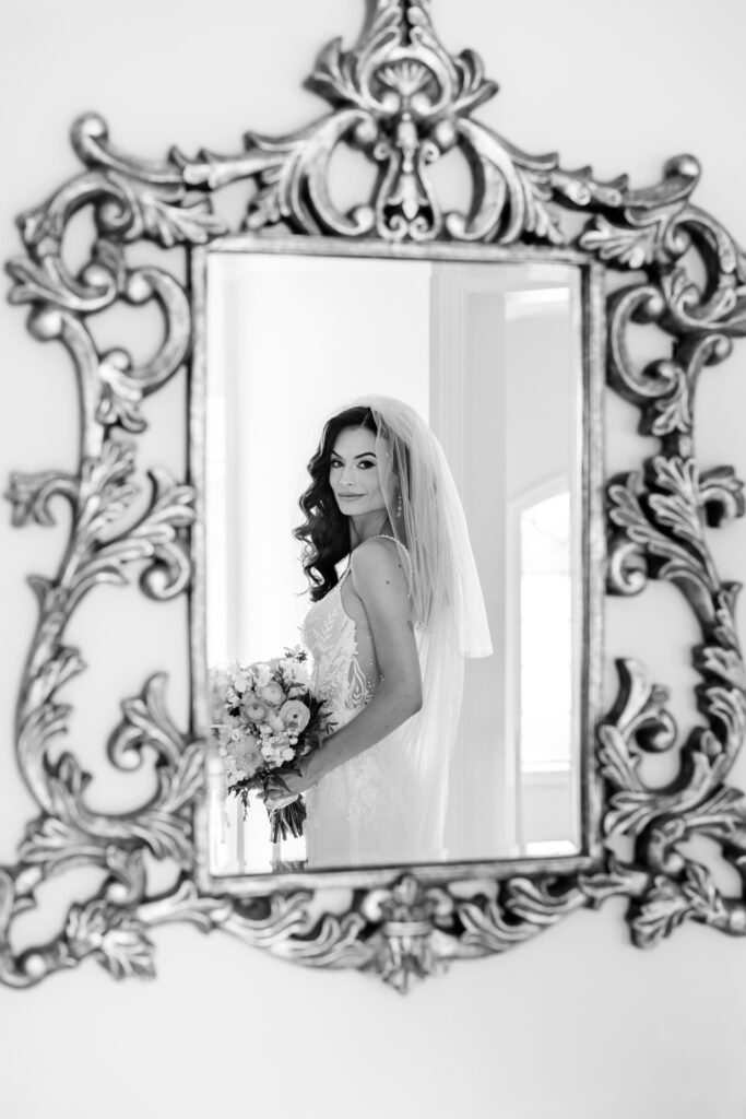 stunning bridal portrait of a Philadelphia woman before her summer wedding ceremony