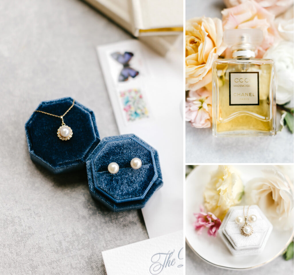 bride's getting ready details for her early summer wedding by luxury wedding photographer Emily Wren Photography