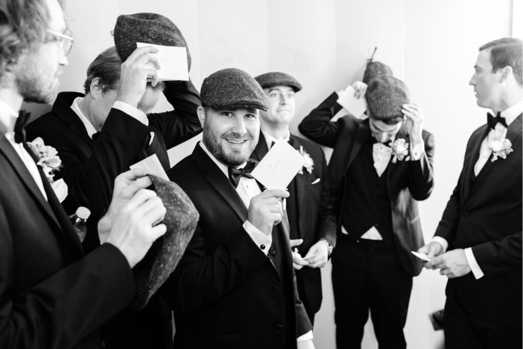 unique groomsmen gifts from groom on Philadelphia summer wedding day