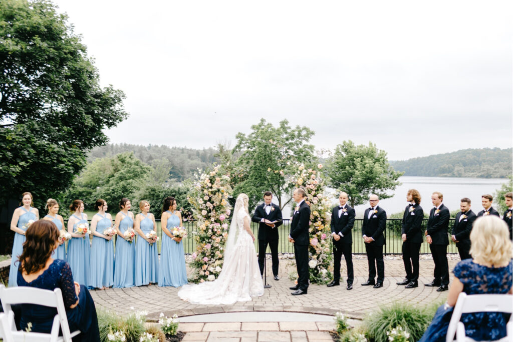 Outdoor lakeside summer wedding at The Lake House Inn by Philadelphia wedding photographer Emily Wren Photography