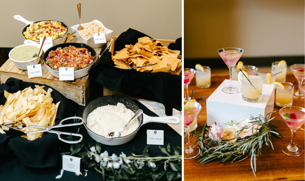 cocktail hour at summer wedding at The Lake House Inn