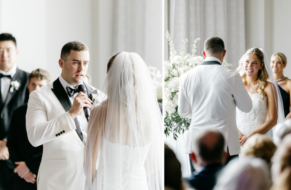 Wedding ceremony at the Hilton Hotel at Penn's Landing in Philadelphia by Emily Wren Photography