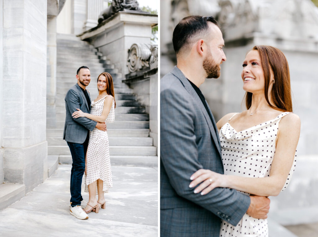 elegant spring engagement photoshoot in Old City Philadelphia by Emily Wren Photography