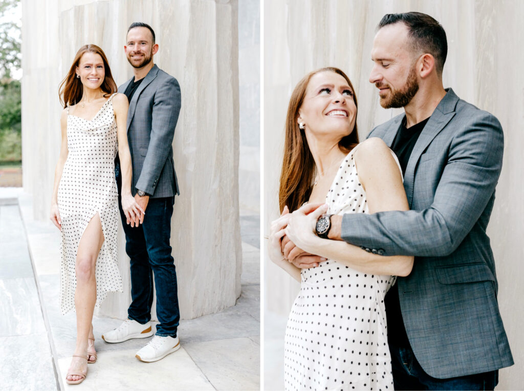 Philadelphia couple during their spring engagement photoshoot in Old City by Emily Wren Photography