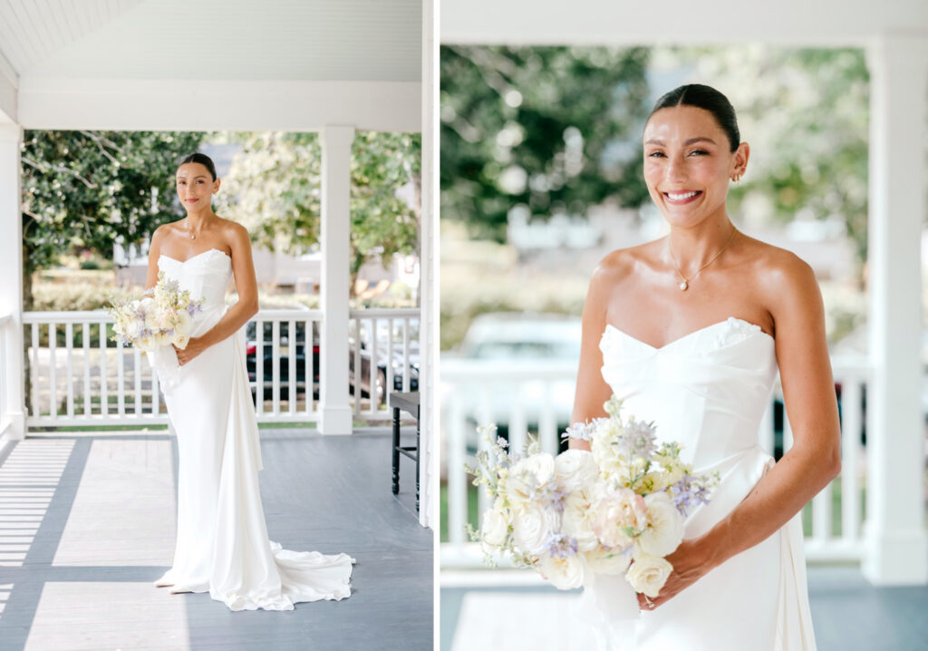 Bridal portrait on Cape May summer wedding day