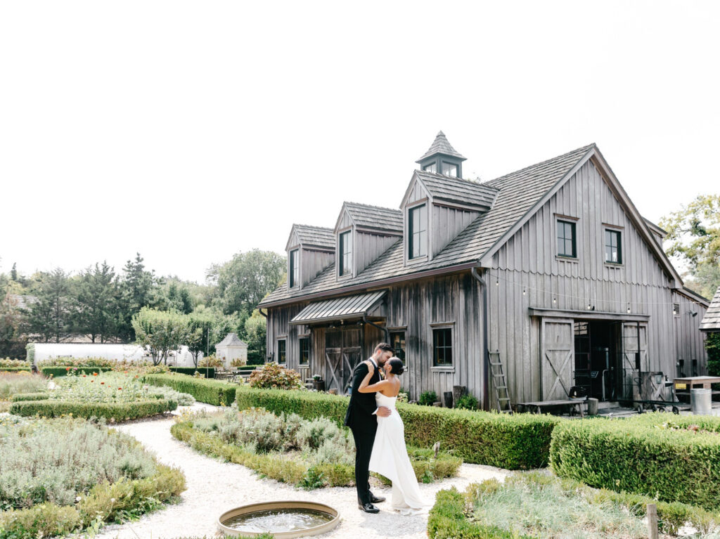 romantic summer wedding portraits on Beach Plum Farm in Cape May by luxurious wedding photographer Emily Wren Photography