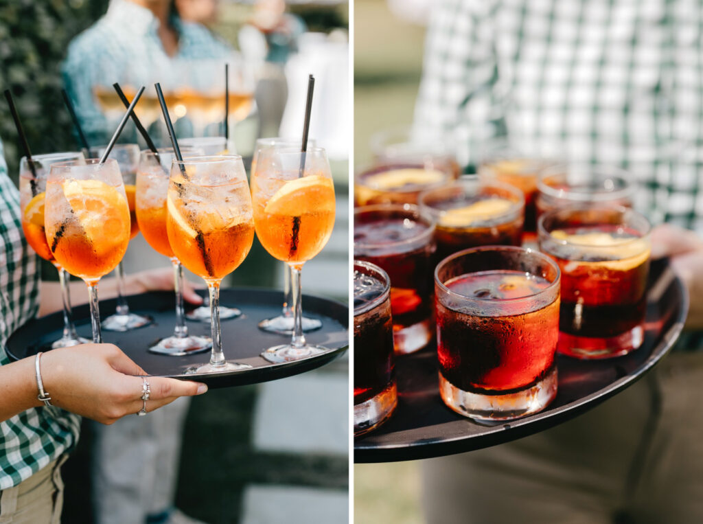 outdoor cocktail hour at Beach Plum Farm by Emily Wren Photography