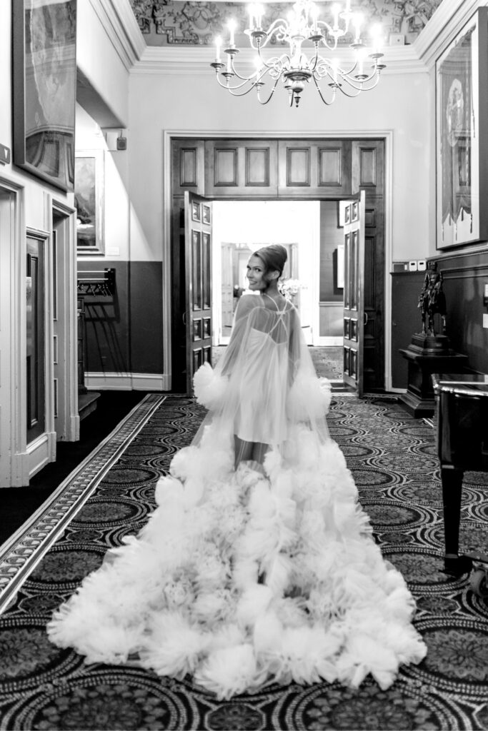 Luxurious bridal getting ready robe by Emily Wren Photography