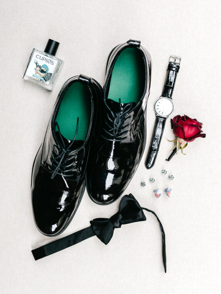 groom's getting ready details for winter wedding in Philadelphia by Emily Wren Photography