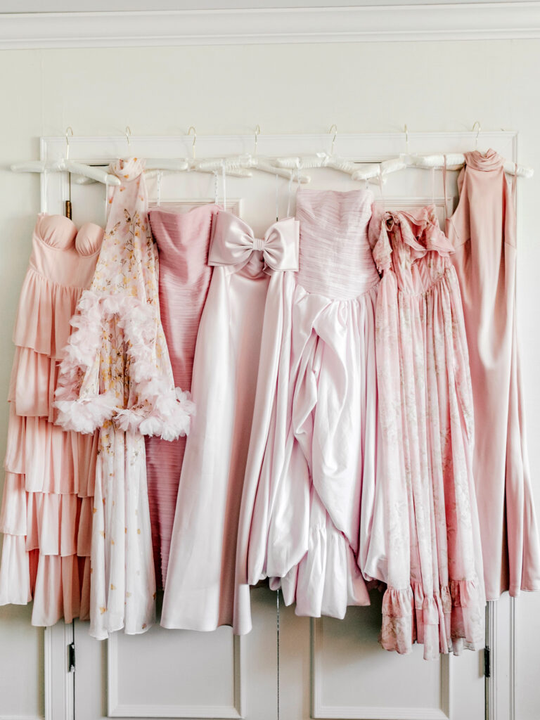 pink bridesmaid dresses by Emily Wren Photography