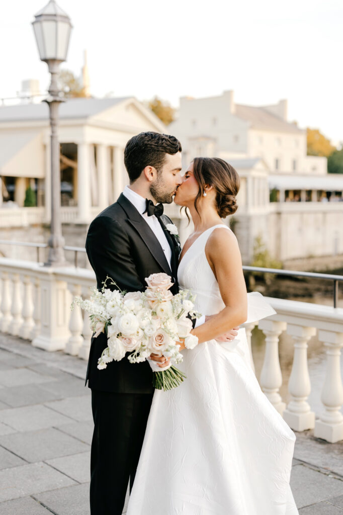 romantic bride & groom wedding portrait at Philadelphia's Water Works by Emily Wren Photography