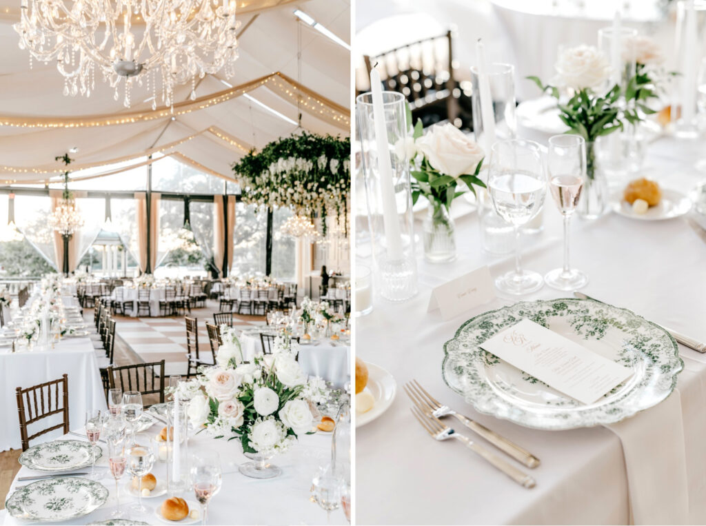elegant and luxurious fall wedding reception at Cescaphe's Water Works by Emily Wren Photography