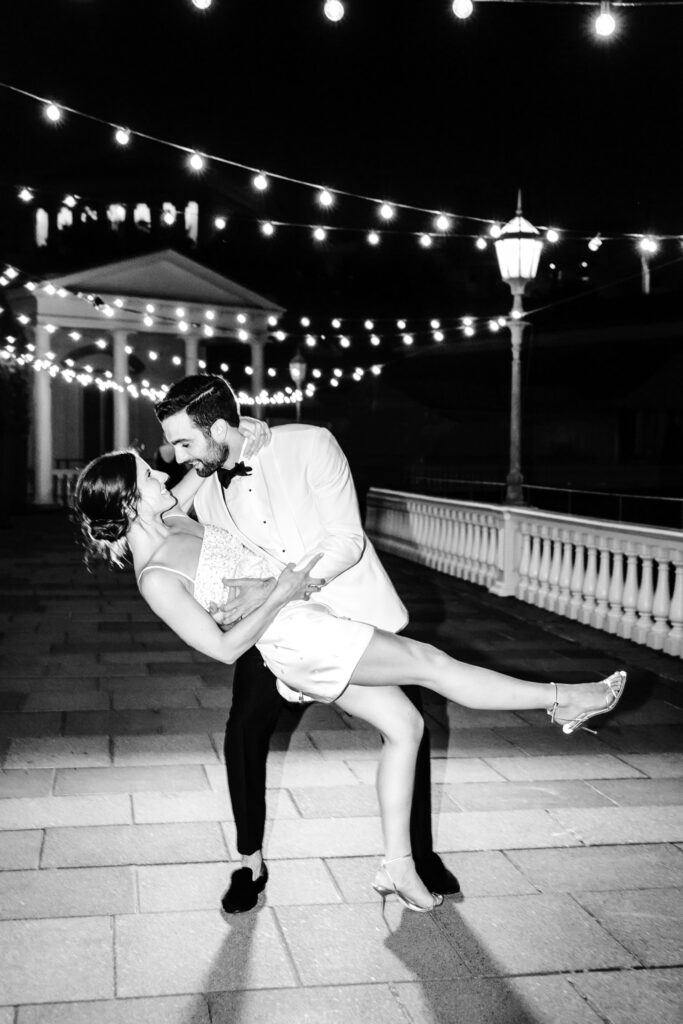 Philadelphia bride and groom at their luxurious Water Works wedding reception by Emily Wren Photography