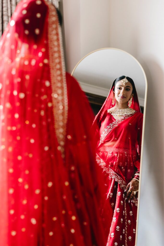 Philadelphia bride getting ready for her fall wedding day by luxurious wedding photographer Emily Wren Photography